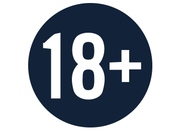 18+ logo responsible gambling